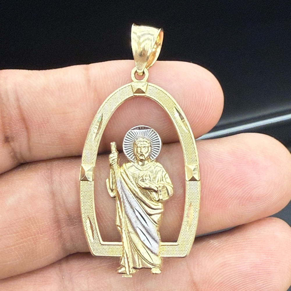 10kt Real Gold Saint Jude pendant